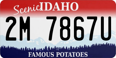 ID license plate 2M7867U