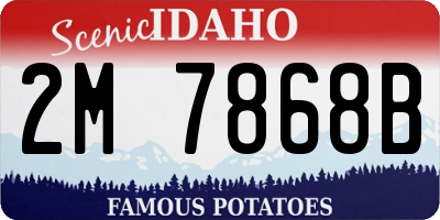 ID license plate 2M7868B