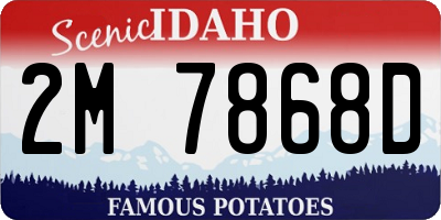 ID license plate 2M7868D