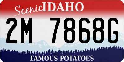 ID license plate 2M7868G