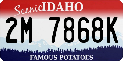 ID license plate 2M7868K