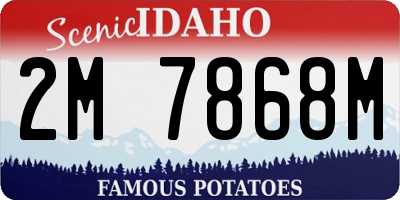 ID license plate 2M7868M