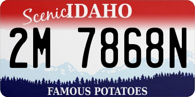 ID license plate 2M7868N