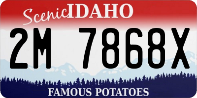 ID license plate 2M7868X