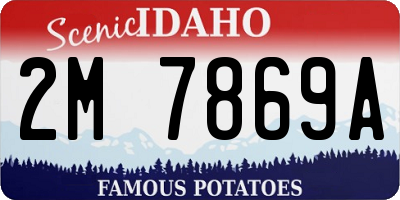 ID license plate 2M7869A