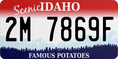 ID license plate 2M7869F