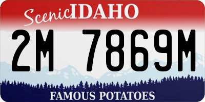 ID license plate 2M7869M