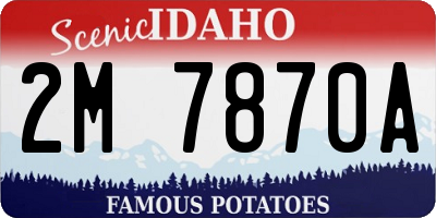 ID license plate 2M7870A