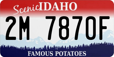 ID license plate 2M7870F