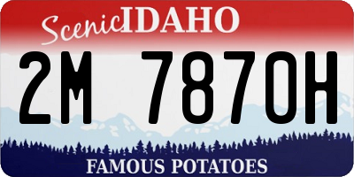 ID license plate 2M7870H
