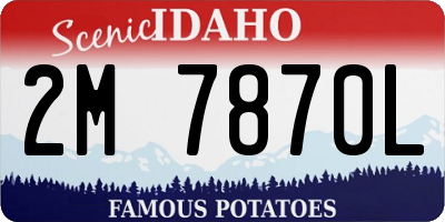 ID license plate 2M7870L