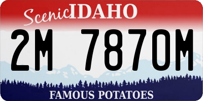 ID license plate 2M7870M