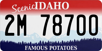 ID license plate 2M7870O