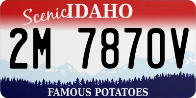 ID license plate 2M7870V