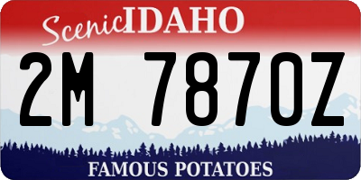 ID license plate 2M7870Z
