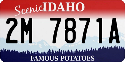 ID license plate 2M7871A