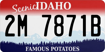 ID license plate 2M7871B