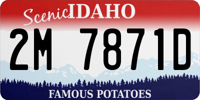 ID license plate 2M7871D