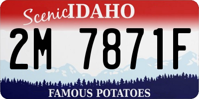 ID license plate 2M7871F