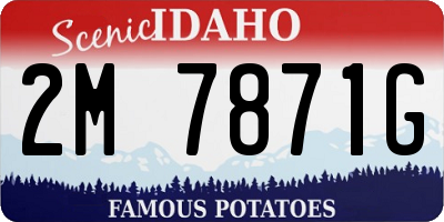 ID license plate 2M7871G