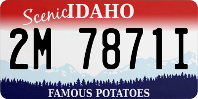 ID license plate 2M7871I