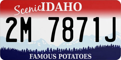 ID license plate 2M7871J
