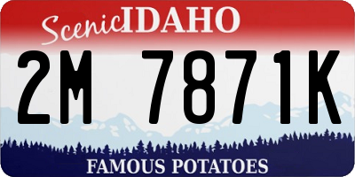 ID license plate 2M7871K