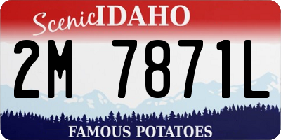 ID license plate 2M7871L