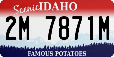 ID license plate 2M7871M
