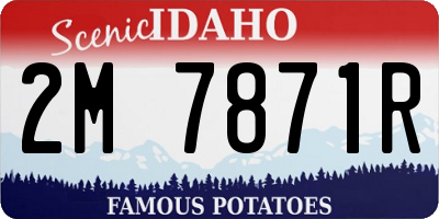 ID license plate 2M7871R