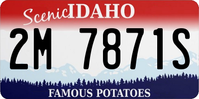 ID license plate 2M7871S