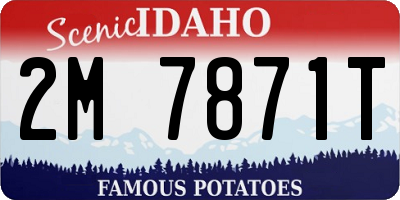 ID license plate 2M7871T