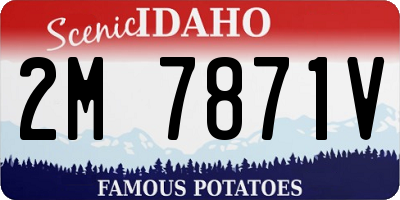 ID license plate 2M7871V