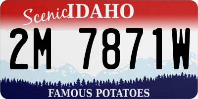ID license plate 2M7871W
