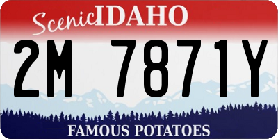 ID license plate 2M7871Y