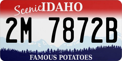 ID license plate 2M7872B