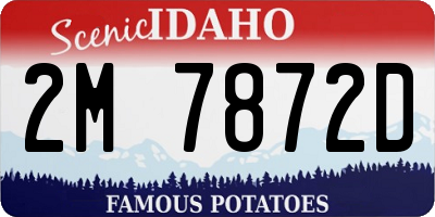 ID license plate 2M7872D