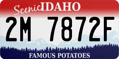 ID license plate 2M7872F
