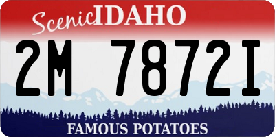 ID license plate 2M7872I