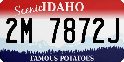 ID license plate 2M7872J