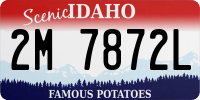 ID license plate 2M7872L