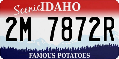 ID license plate 2M7872R