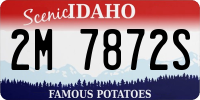 ID license plate 2M7872S