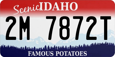 ID license plate 2M7872T