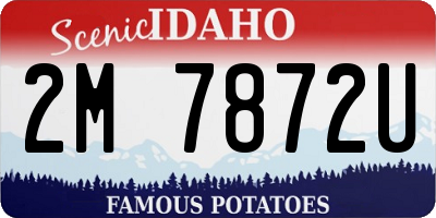 ID license plate 2M7872U