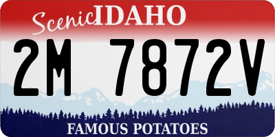 ID license plate 2M7872V