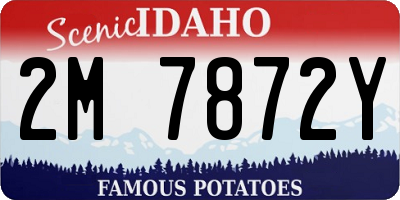ID license plate 2M7872Y