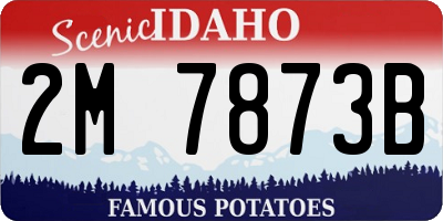ID license plate 2M7873B