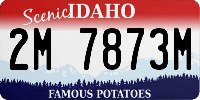 ID license plate 2M7873M