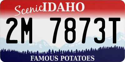 ID license plate 2M7873T
